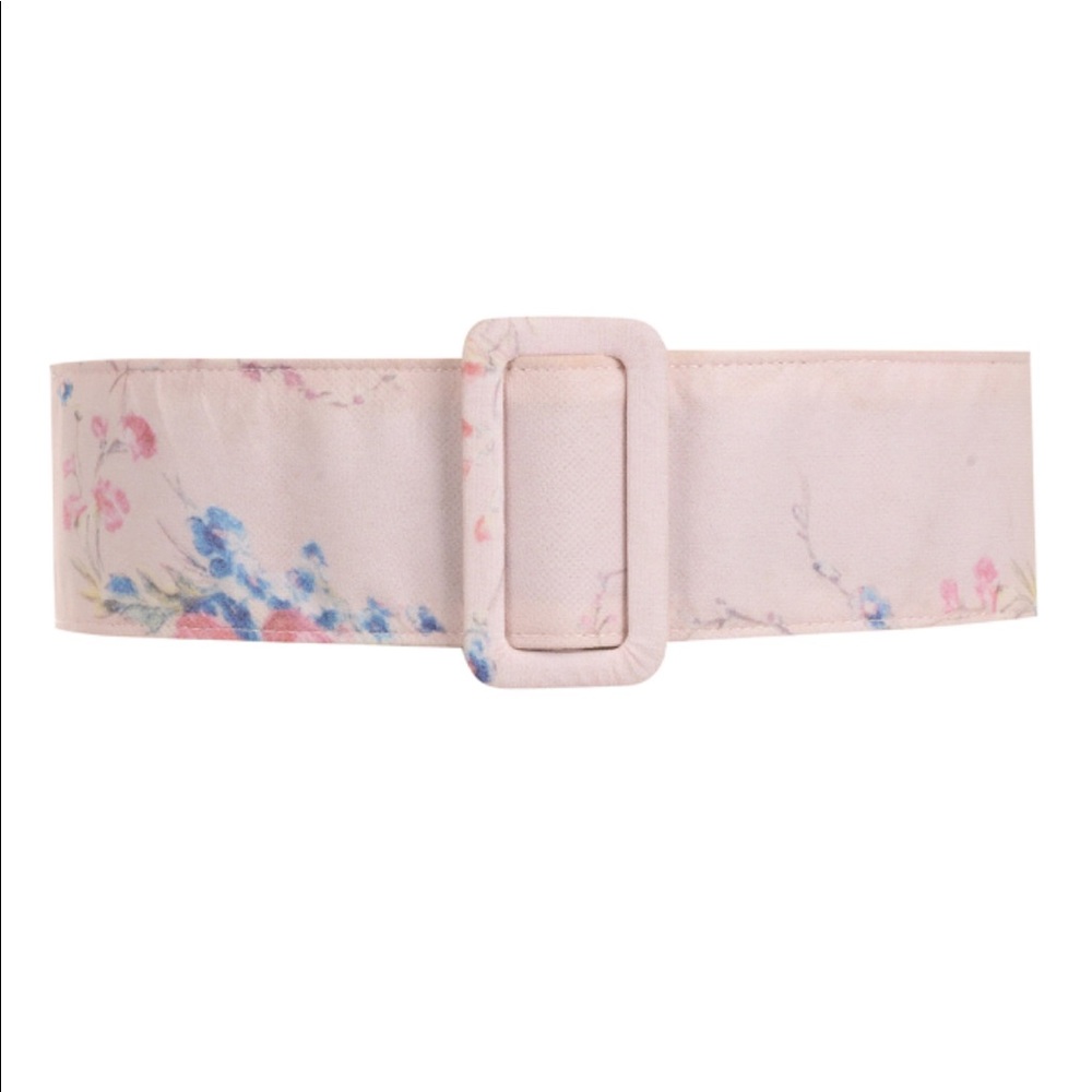 NWT LoveShackFancy Eleanor Silk Belt Pink Floral